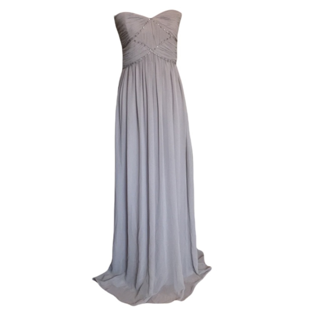 Strapless grey formal EUC sz 10